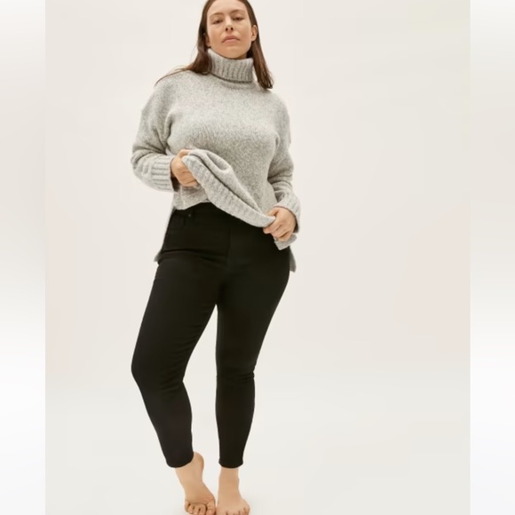 Everlane Denim - Everlane | The Curvy Stretch High-Rise Ankle Skinny Jean Black Denim